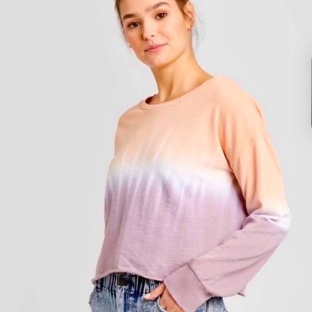 Grayson Threads Ombre Cropped Sweatshirt